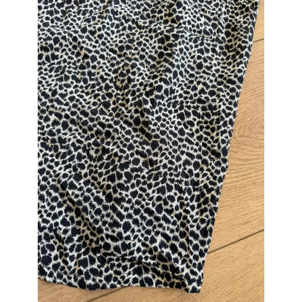 Joie Womens Silk Animal Print Racerback Tank Top Black White Small L10-20145 - Picture 2 of 6